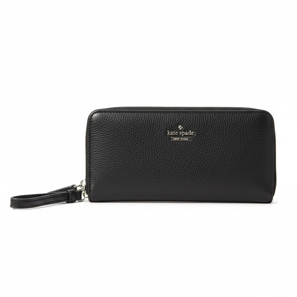 kate spade Handbags - Kate Spade Black Pebbled Leather Wristlet